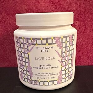 Beekman 1802 Lavender Goat Milk Whipped Body Cream - White new, gift, sealed